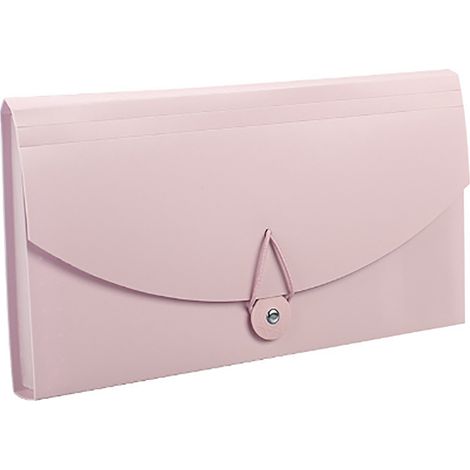 Pochette extensible à 13 compartiments, imperméable et professionnelle, idéale pour les factures et reçus avec TVA (rose). (1/5)