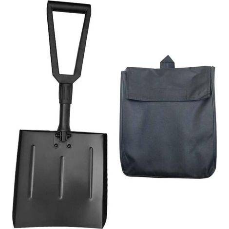Pelle à Neige avec poignée en Aluminium,Pelle de Camping Pliante, Pelle à Neige Pliante,racleur de Glace Sport léger Sport Pelle, Déneigement de Jardin Élimination de la Neige Pliante Pelle (1/5)