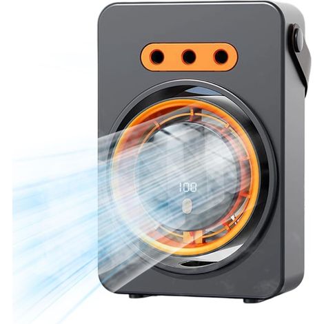Ventilateur de Cou,3 Vitesses, Rechargeable USB, Longue Autonomie, Fonctionnement silencieux, pour Voyage, Bureau Extérieur,blanc (1/4)