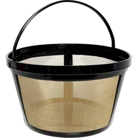 1 Filtre à café réutilisable, maille inox, lavable, pour cafetière 4 tasses (1/5)