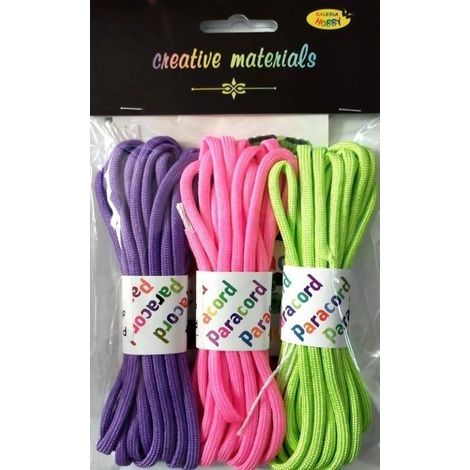 Set di cordini in paracord da 2,8 m, 3 colori
