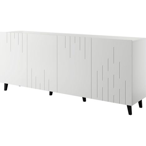 Buffet bas contemporain blanc mat 200 cm Spiro (1/3)