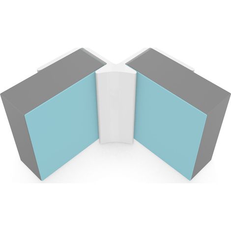 Multipanel Classic 11mm Wall Panel Internal Corner Trim Type A White (1/2)
