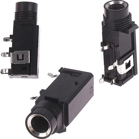 Lot de 3 connecteurs audio jack stéréo femelles 6,35 mm à 4 broches (1/5)