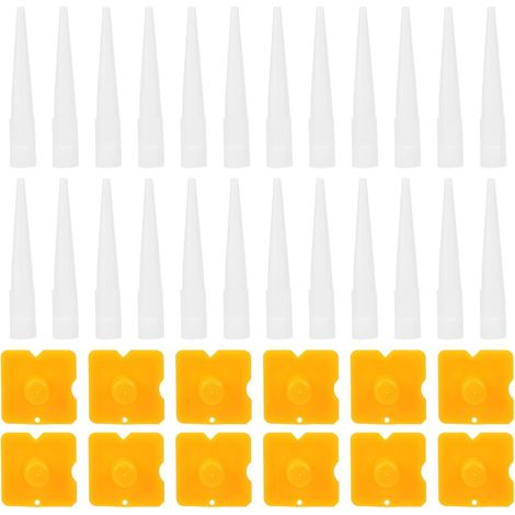 Kit d'outils de calfeutrage 36 pièces, outils de finition de calfeutrage, couvercle d'étanchéité de buse de colle, kit d'outils de calfeutrage de revêtement de buse de (1/5)