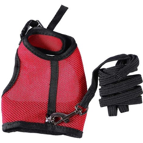 Harnais pour lapin avec laisse, 3 pièces, réglable, multicolore et confortable. (1/5)