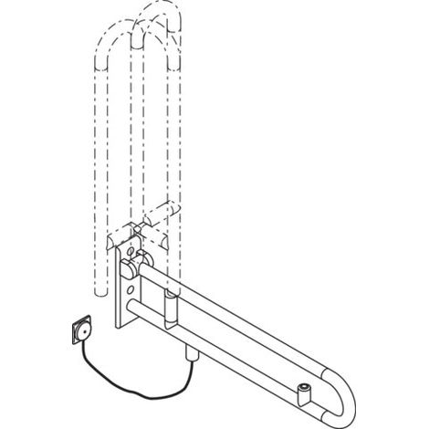 HEWI 801.50B560 92 poignée SK, pivotante, mate (1/2)