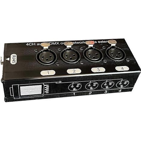 1 rallonge de câble réseau audio XLR 3 broches 4 canaux, connecteur femelle DMX512 noir (1/5)