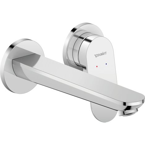 Duravit Wave - Grifo empotrado de lavabo, montaje de 2 orificios, cromo WA1070004010 (1/5)