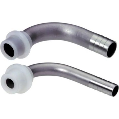 Ugello per tubo birra curvo CNS, con guarnizione sagomata, NW 10mm (1/2)