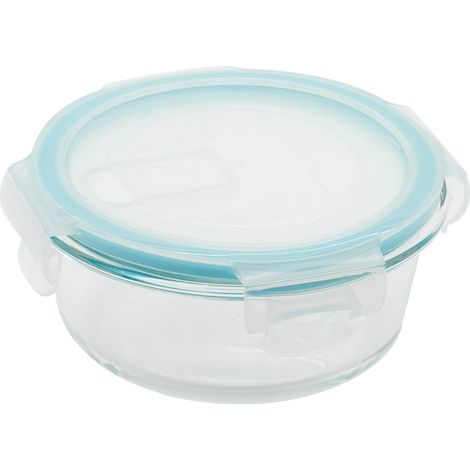 Contenitore Tondo Con Coperchio Con Sfiato 400 Ml Vetro