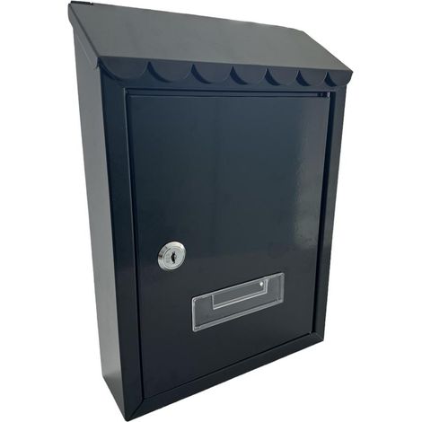 Cassetta Postale per Esterno da parete con serratura 300x210x7 cm Colore Nero Colore Nero (1/4)