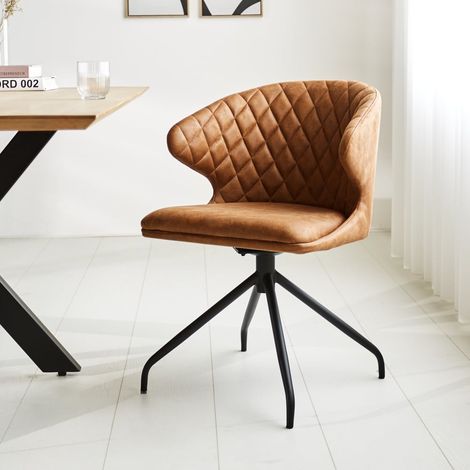 Drehbar Esszimmerstuhl Eloi Cognac (1/5)