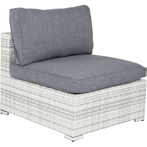 Module Canapé de Jardin "Amazona" 87cm Blanc (1/4)