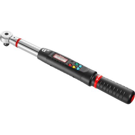 Facom – Clé dynamométrique 6,7 - 135 Nm avec raccord 9x12 et 14x18 mm – Préréglage 9 valeurs – Mémoire 250 valeurs – Certificat d'étalonnage