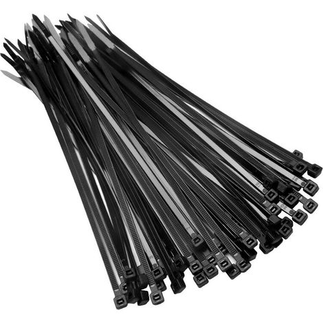 KZQ 60er-Pack schwarze, wiederverwendbare Kabelbinder, verstellbar und lösbar, für PC-Kabelmanagement, Kabelorganisation, Fernseher, Büro (1/4)