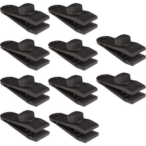 10 clips pour bâche, clips de tente en plastique de 8 cm de long, pinces pour auvent, fixation instantanée (1/3)