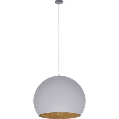 Suspension MARGO grise/or abat-jour rond Ø46 E27 Sigma (1/2)
