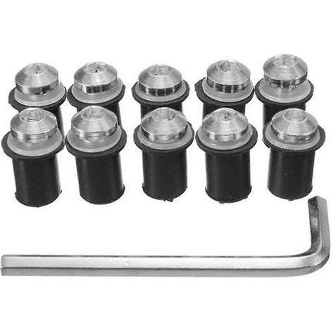 Pièce de rechange neuve pour pare-brise Kawasaki Z1000 2003-2006 : vis argentées (pièce de rechange en plastique)