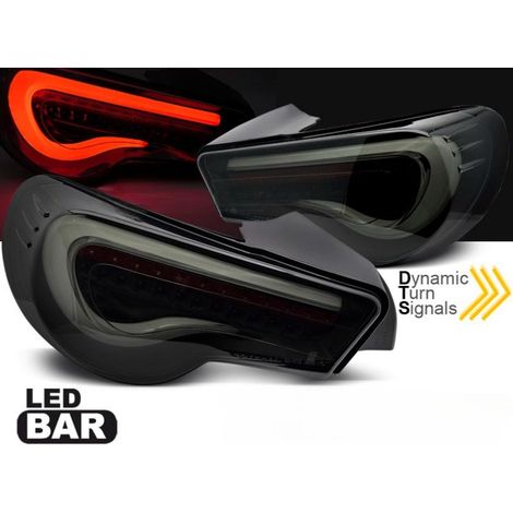 Paire de feux arriere Toyota GT86 12-21 led Bar Noir fume Blanc-41045997