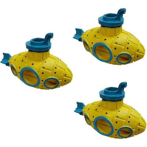 Ornements de sous-marins en résine, abris pour poissons et crevettes, accessoires d'aménagement paysager, adaptés à la décoration d'aquariums. (1/5)