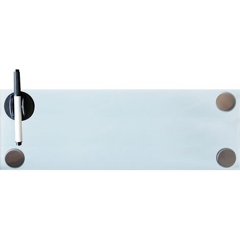 60x20CM Glasmagnettafel Weiß Magnetboard Memoboard Wandtafel Pinnwand Glastafel (1/4)