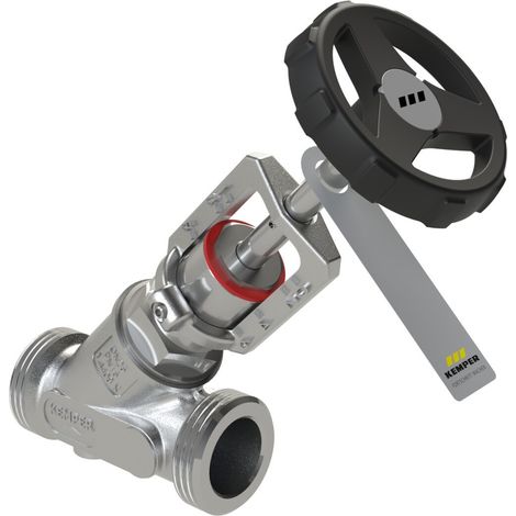 Kemper NIRO válvula de estrangulamiento, sin vaciado, rosca macho, figura 078 0G, DN 25, 0780G02500