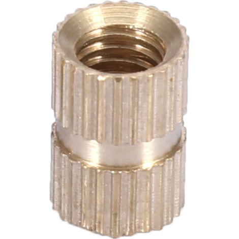 10 Stück zylindrische Schlitzrundmuttern M6 aus Messing mit Formeinsatz (M612L8,3MM) (1/5)