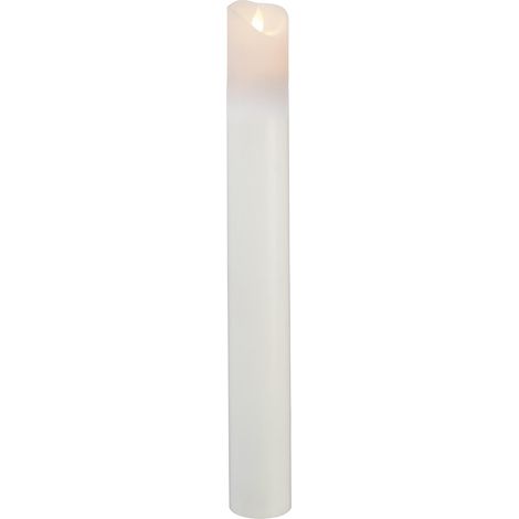 Star Trading Bougie LED étroite 'M-Twinkle', effet scintillant, pile et minuterie, blanc, 40cm (1/4)