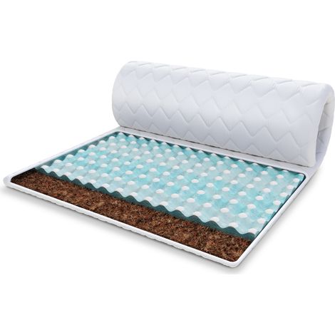 Topper 5x140x200 cm Matratzenauflage mit RavineBlue-Schaum Matratzenschoner Kokosfaser H4 (1/5)