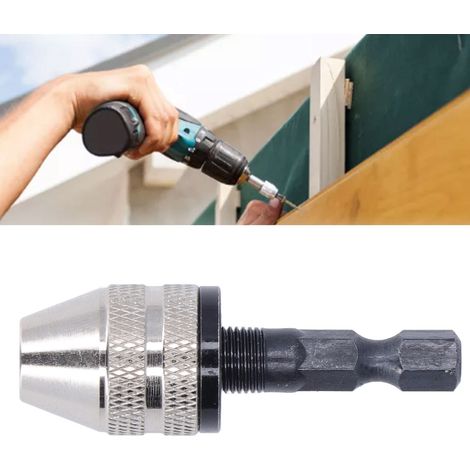 Mandrin de perceuse hexagonal auto-centrant à trois mors pour meuleuse électrique (1/5)