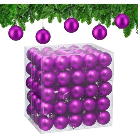 Juego de 100 bolas navideñas mate para árbol de Navidad