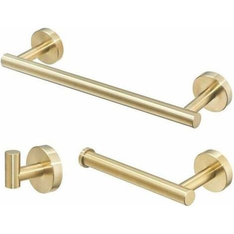 Accessoires de salle de bain dorés ensemble de barres d'accessoires porte-serviettes porte-anneau Rails pour salles de bains (1/5)
