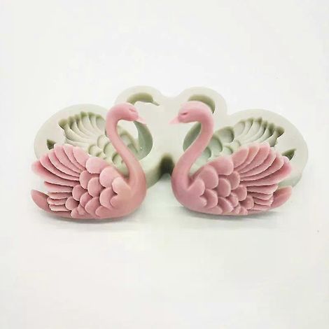 Moule en silicone cygne pour gâteau d'anniversaire, outil de décoration pour fondant, chocolat, pâtisserie et art du sucre. (1/5)