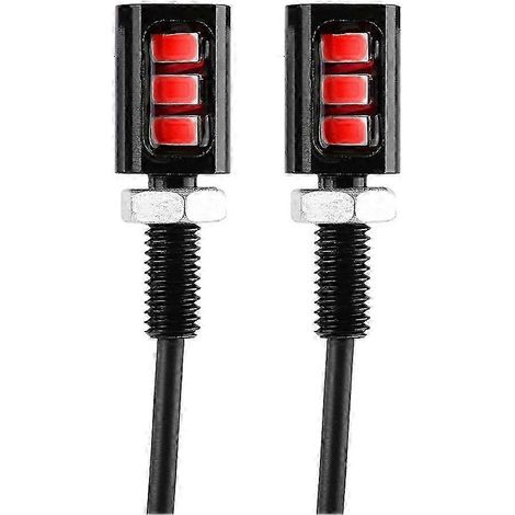 Compatible avec 2 feux de plaque d'immatriculation universels 12 V pour voitures et motos, à visser et à LED rouges. (1/5)