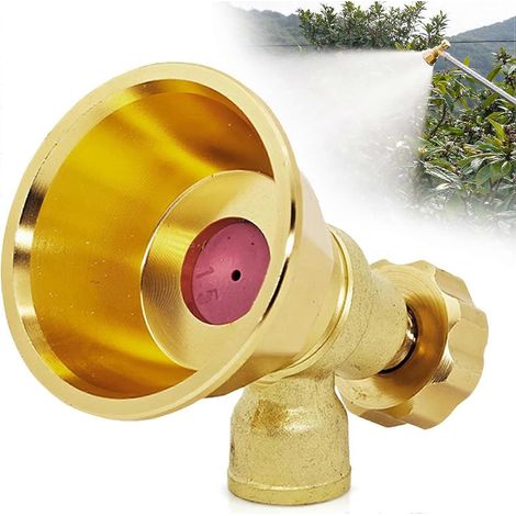 Brass Atomizing Nozzle - Adjustable, High-Pressure Irrigation Spray Misting Sprayer for Agricultural Spraying, Sprinkler Nozzle for Garden, Lawn - Wat (1/5)