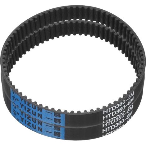 2Pcs Courroie de Synchronisation en Caoutchouc Htd-5M, 72 Dents, Longueur de Pas de 360 mm x Largeur de 15 mm x Hauteur de 3,6 mm, Courroie de Synchronisation (1/5)
