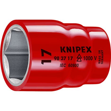 KNIPEX 98 37 14 Chiave a bussola per viti esagonali con attacco quadro interno 3/8" 46 mm