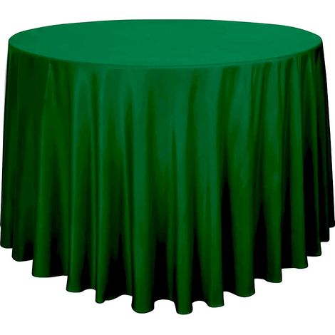 Cette nappe ronde au toucher soyeux est idéale pour les restaurants, les mariages et toutes sortes de réceptions. Vert, diamètre 275 cm
