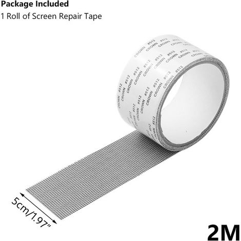 Nastro Patch Ripara Zanzariere Adesivo Telato con Tessuto Fibra di Vetro Packaging - Rotolo (1/5)