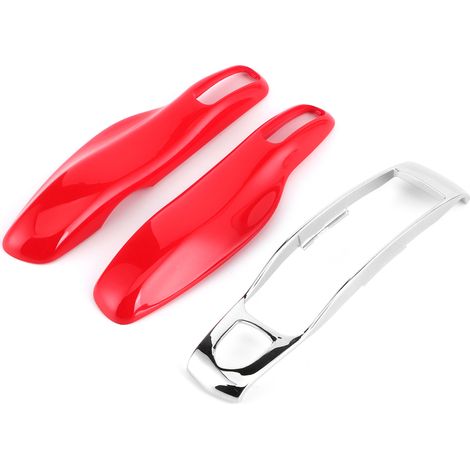 Housse de protection pour clé de voiture Porsche Macan Cayenne Panamera, 3 pièces, coque en silicone, couleur rouge argent (1/5)