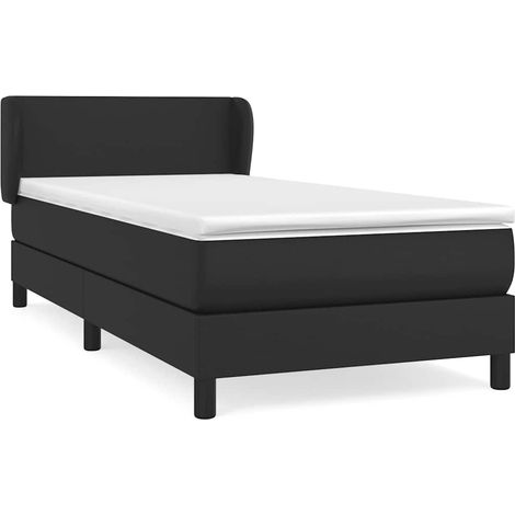 Maison Exclusive - Boxspringbett mit Matratze Schwarz 90x190 cm K (1/5)