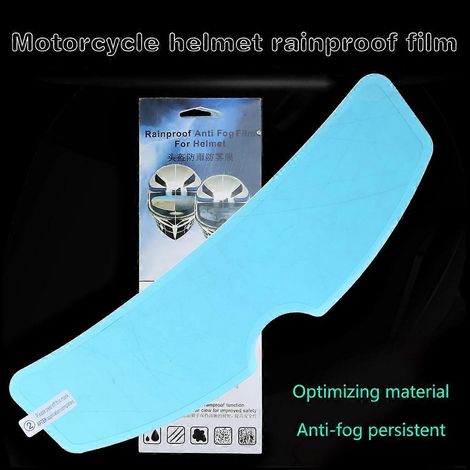 Film de protection universel transparent pour visière de casque de moto, imperméable et anti-buée. (1/4)