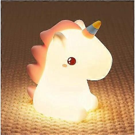 Einhorn-Nachtlicht für Mädchenzimmer, farbwechselnde LED, USB-aufladbar, Dekoration
