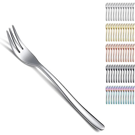 Fourchettes à dessert en acier inoxydable (ensemble de 12 pièces) - Ensemble de couverts multifonctionnels (1/5)