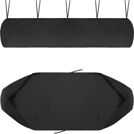 Housse auvent jardin 4m, 420D oxford anti-UV étanche, protection hiver (noir) (1/5)