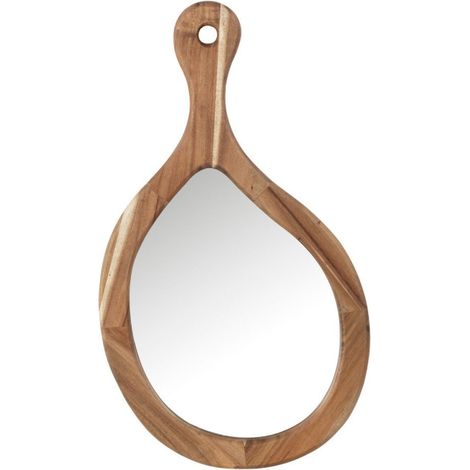 Miroir Mural en Bois "Palette" 63cm Naturel (1/2)