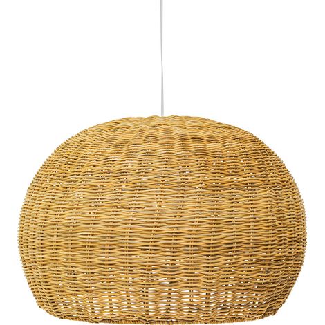 Rattan-Deckenlampe - Pendelleuchte im Boho-Bali-Design - Kim Natural wood