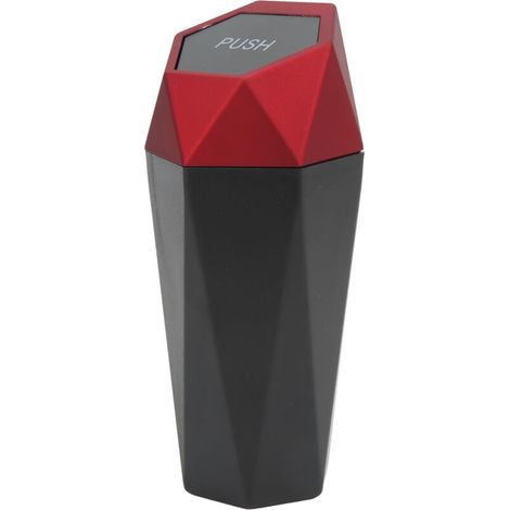 Cuque Poubelle avec couvercle, élégante et pratique, poubelle automatique robuste pour véhicules de bureau.