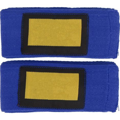 1 paire de bandages de boxe en coton Muay Thai Arts élastiques pour hommes et femmes, bleu (1/5)